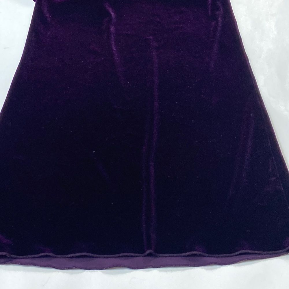 Vintage Handmade Womens Dress Burgundy Velvet Size S Approximately S - Picture 7 of 16